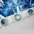 thumbnail image 4 of Homewish Chinese Dragon Print Curtains Pack of 2 (42x84 Each) for Boys, Dreamy Waterfall Castle Curtains Blackout, Psychedelic Japanese Style Bedroom Curtains, Window Curtains Room Decor, 4 of 6