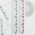 thumbnail image 5 of Professional Math Geometry Tool for Student Drawing Plastic Drawing Rulers with Square Straight Ruler Math Protractor, 5 of 8