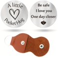 thumbnail image 1 of Pocket Hug Token Gifts with PU Leather Keychain Long Distance Relationship U9 A8I0, 1 of 8
