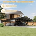 thumbnail image 5 of 20x40 Heavy Duty Metal Carport with Galvanized Steel Roof, Extra Tall All-Weather RV Shelter, Upgraded Base Metal Garage for Cars, Boats, Tractors & Vehicles, 5 of 8