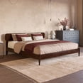 thumbnail image 3 of AFI Florence King Solid Wood Low Profile Platform Bed, Walnut, 3 of 14