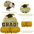 thumbnail image 3 of 9PCS Graduation Party Decorations Class of 2024 Congrats Grad Table Centerpiece Congratulate Graduation Honeycomb Table Toppers for Graduation Party Supplies(Gold,Black）, 3 of 13
