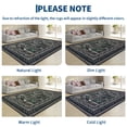 thumbnail image 3 of Floral Living Room Rugs, Washable Large Non-Slip Accent Dining Room Rug, Soft Low-Pile Decorative Rugs, Bordered Water Lily Print Rug for Home, 3 of 11