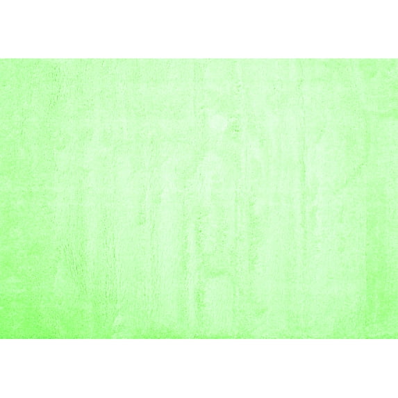Ahgly Company Indoor Rectangle Solid Green Modern Area Rugs, 2' x 4'