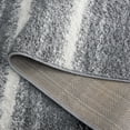 thumbnail image 6 of SAFAVIEH Border & Stripe Jerred Striped Shag Area Rug, Grey/Black, 6'7" x 6'7" Square, 6 of 8