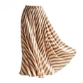 thumbnail image 6 of JGGSPWM Womens Elegant Striped Pleated Flowy Maxi Skirt High Elastic Waist Long Skirts, Soft Loose Fit Vacation Daily Wear for Spring Summer Yellow XL, 6 of 7