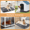 thumbnail image 5 of CshidWorld Large Dog Bed, Plush Dog Cage Bed with Non-Slip Bottom, Washable Dog Mat for Large and Medium Dogs, Supports up to 90 lbs, 43 x 30 Inches, Gray, 5 of 8