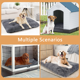 thumbnail image 5 of CshidWorld Cama Grande para Perro, Cama de Jaula de Felpa para Perro con Fondo Antideslizante, Tapete Lavable para Perros Grandes y Medianos, Soporta hasta 90 lbs, 43 x 30 Pulgadas, Gris, 5 of 8