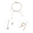 thumbnail image 4 of Unique Bargains 1 Pc Festival Wrap Belt Elegant Stone Pattern Buckle Knotted Adjustable Waist Cord for Women White, 4 of 5