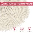 thumbnail image 4 of Matthew Cotton Mop Head,String Mop for Hardwood Floor Cleaning,Super Absorbent Self Wringing Mop,Stainless Steel Spin 54" Handle w/Swivel Hang Cap for Easy Storage(2 Mop Heads w/1 Handle)-Medium, 4 of 6