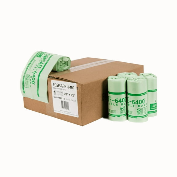 EcoSafe 6400 Certified Compostable Bags 7 Gallon