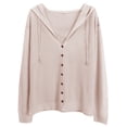 thumbnail image 5 of Women's Loose Off Shoulder Knit Cardigan With Hood For Spring And Summer Fall Sweaters for Women Work plus Size Open Front Sweaters for Women Fall Cardigan Cardigan 4x Women's Cardigan Long Open Front, 5 of 5
