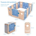 thumbnail image 3 of Parque Plegable para Niños Costway con 16 Paneles y Cierre de Seguridad Centro Actividad Forma Regulable, 3 of 10
