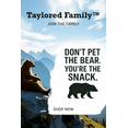 thumbnail image 3 of Taylored Family, Moisture-Wicking Performance Crew Socks, Don't Pet the Bear Design, White, One Size, 3 of 6