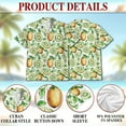 thumbnail image 3 of Kiwi Hawaiian Shirt for Men, Button Down Summer Beach Short Sleeve, Tropical Style, S-5XL, 3 of 4