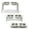 Light Grey, variant on Messy Mutts Elevated Double Feeder with Stainless Bowls | Adjustable Height 3”, 5”, or 10” | Adjustable Standing Feeder for Dogs | 5 Cups per Bowl | Light Grey with Faux Wood Legs