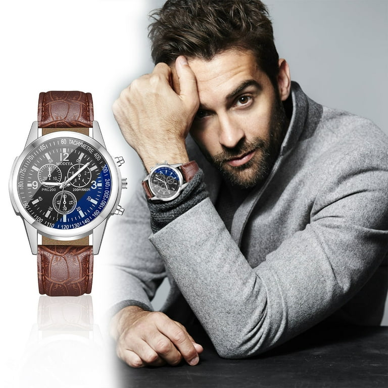 Mens watch with elastic band best sale