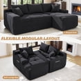 thumbnail image 4 of Lunale L-Shaped Modular Sectional Sofa with Right Chaise, No Assembly Required, Boneless Polyester Cloud Couch for Living Room, Gray, 4 of 10