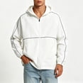 thumbnail image 6 of Men's Sunscreen Jacket Lightweight Breathable Solid Coat Plus Size | Fishing Sun Protection Hoodie Nylon Spandex Quick Dry UPF 50+ Outdoor Hiking Camping Travel | Zenithor,White 4XL, 6 of 9