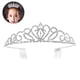 thumbnail image 2 of Coronas y tiaras de cristal con peine Diadema para niña o mujer Fiesta de cumpleaños Boda Fiesta de graduación Nupcial Navidad San Valentín Vhermosa 223521-1, 2 of 8