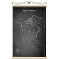 thumbnail image 3 of Chalk Map - North America Wall Poster with Magnetic Frame, 22.375" x 34", 3 of 5
