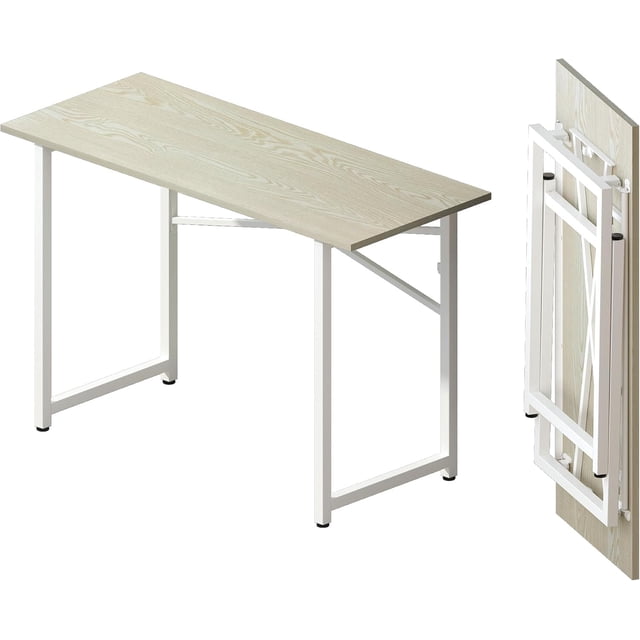 Folding Computer Desk inch Writing Gaming Computer Camping Desk No Assembly Required Home Office Table Mahogany