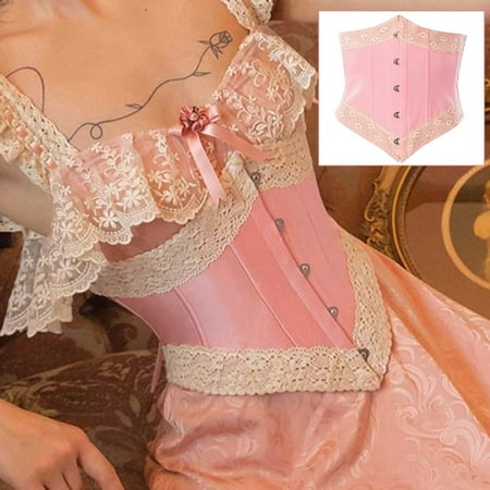 

TIANEK Solid Color Cardigan Lace-Up Buckle Support Frame Shaping Waist Shape Women Shapewear Tummy Control