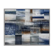 Stupell Industries Nautical & Nature Collage Abstract Painting Gray Framed Art Print Wall Art, 14 x 11