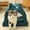 Green, variant on Cat Cave Bed, 14.96x14.96x12.99in All Season Enclosed Cat Tent Bed, Breathable Cooling Pet Hideout Hut, Soft Washable Small Cat Cave Shelter For Indoor Rest