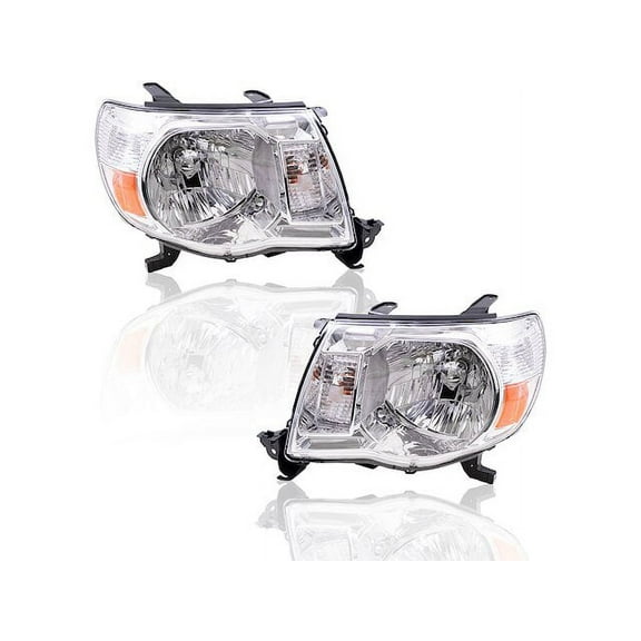 Headlight Assembly Set - Compatible with 2005 - 2011 Toyota Tacoma 2006 2007 2008 2009 2010