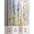thumbnail image 6 of Spring Floral Sheer Curtains 84 Inch Length 2 Panels Set, Botanical Blossom Seasonal Wildflower Voile Window Treatment Rod Pocket Curtains Sheers Drapes for Bedroom/Living Room/Kitchen 52"x84"x2, 6 of 7