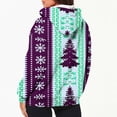 thumbnail image 3 of Puntoco Chaqueta Con Capucha Y Manga Larga Con Cremallera Y Estampado Navideño Informal Para Mujer, 3 of 6