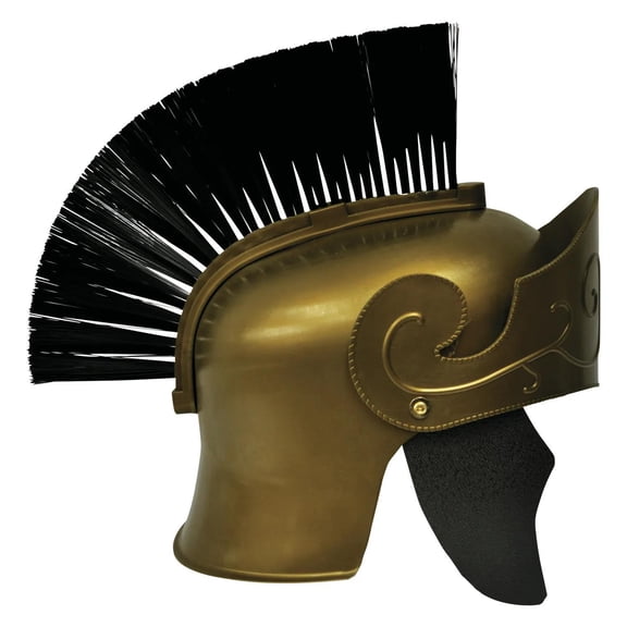 Halloween Roman Helmet Gold With Black Brush