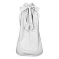 thumbnail image 7 of Endives Womens Tank Tops Halter Neck Top Casual High Neck Sleeveless Tshirt Beach Vacation Loose Fit Shirt Top White, 7 of 7
