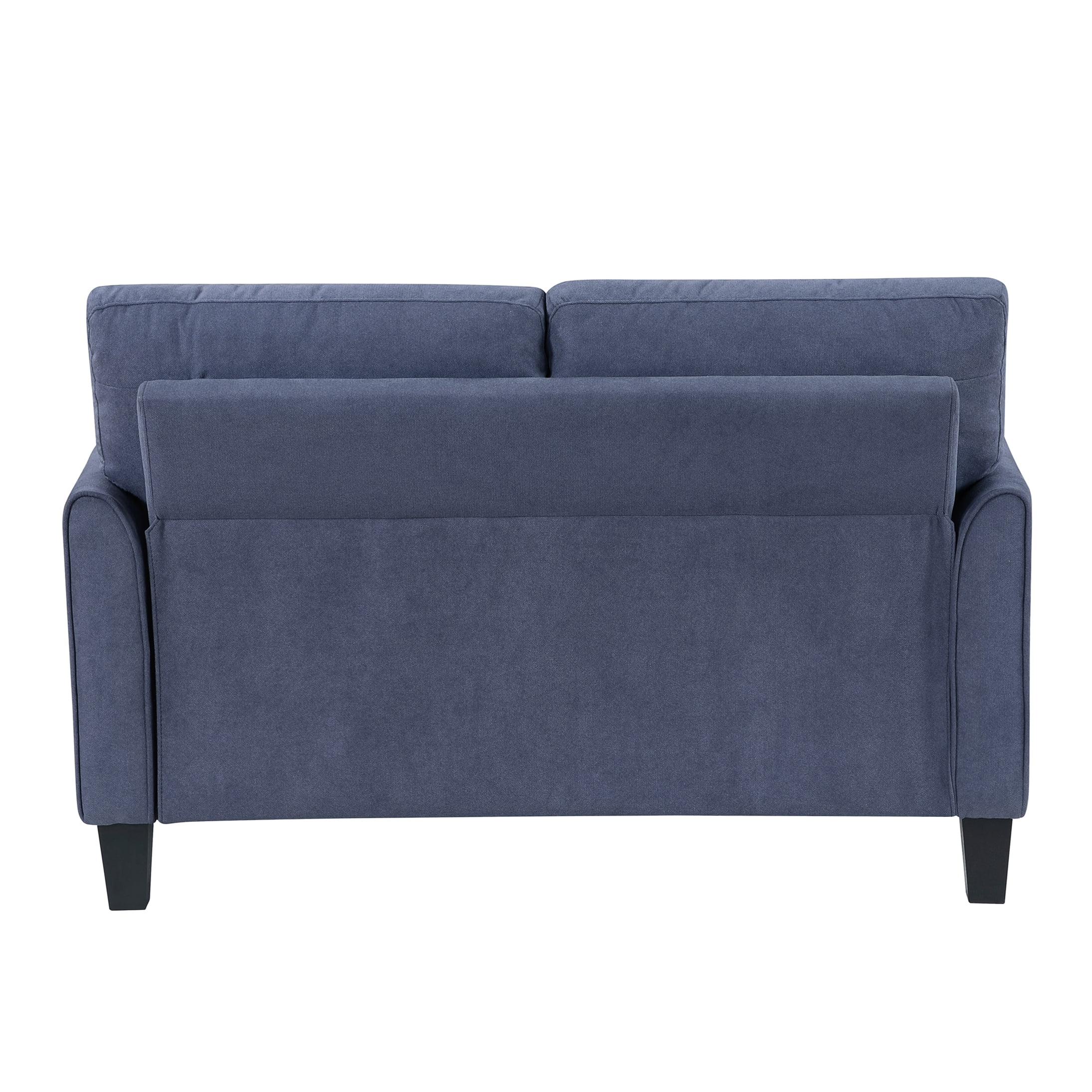Modern Blue Loveseat Sofa with Plush Upholstery for Living Room, Compact Two-Seater with Solid Wood Frame
