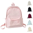 thumbnail image 3 of FUZHIQ Textured Solid Color School Backpack for 3rd 4th 5th 6th Grade, Lightweight Crinkled Fabric Bookbag with Front Pocket, Casual Elementary Middle School Bag, Black, 3 of 5