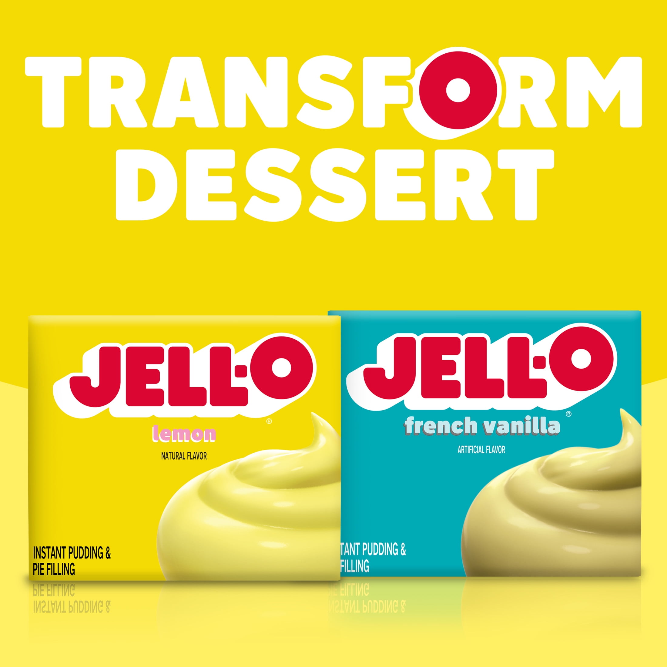 Jell-O Lemon Naturally Flavored Instant Pudding & Pie Filling Mix, 3.4 oz Box