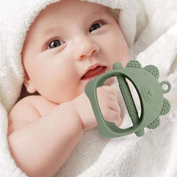 Juguetes para la dentición de bebés | Mordedor de silicona suave con agarre | Exploración sensorial y alivio ortodóncico para niños y niñas