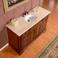 thumbnail image 3 of 58-inch Crema Marfil Marble Top Single Sink Bathroom Vanity, 3 of 5