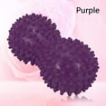 thumbnail image 3 of Spiky Massage Ball Peanut Massager Ball Fitness Exercise Mobility Peanut Ball Pain Muscle Steess Foot Myofascial Relief for Plantar Fasciitis Heel Foot Arch Pain (perple), 3 of 5