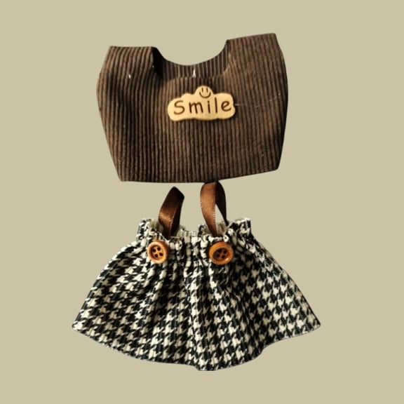 Labbu Doll Clothes Replacement Dress Set for Plush Vinyl Sitting Party Dolls
