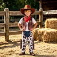 thumbnail image 5 of Kogui Cowboy Costume Kids Boys Toddler Cowboy Costume with Hat Halloween Party Dress Up 3T 4T (Coffee,3-4 Years), 5 of 5