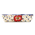 thumbnail image 4 of Encantada MC334D 9 in. Handmade Pottery Divided Platter, Dots & Flowers, 4 of 4