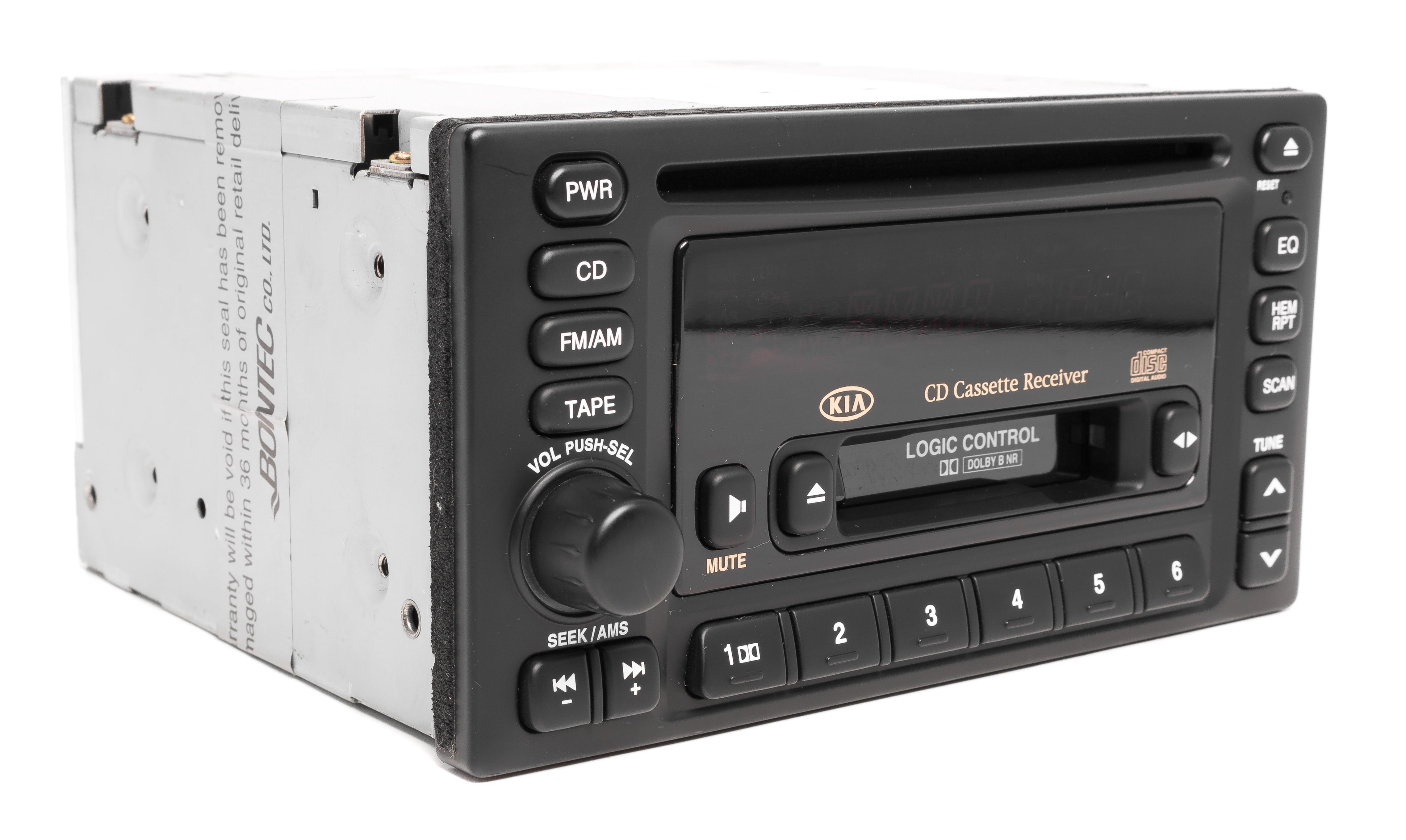 Restored Kia 2002-2005 Sedona AM FM Radio Single Disc CD Cassette Receiver 0K54Y66860B (Refurbished)