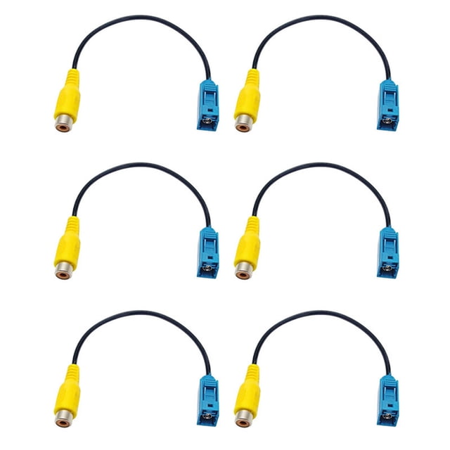 3X Fakra Reversing AV-IN Camera Video Connection RCA Cable Parking Adapter - Fakra to RCA Video Cable Adapter,3 * Video Cable Adapter,Black&Blue&Yellow