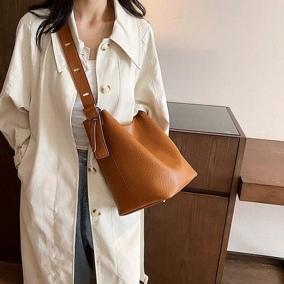 LHSHID PU Leather Bucket Bags for Women shoulder messenger Bag Trend purse and Handbags Travel Lady Designer Brand Female Hand Bag bols
