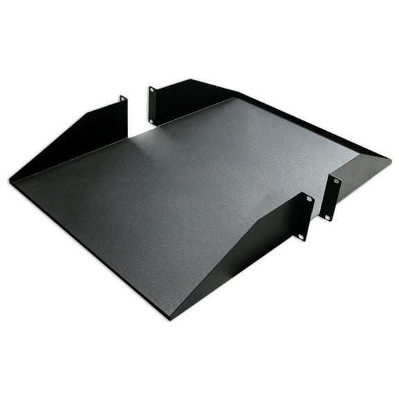 Double-Sided Non-Vented Shelf, 2U, 19" x 18"D, Black