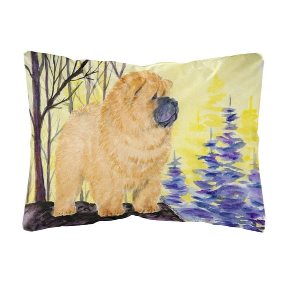Caroline's Treasures SS8603PW1216 Chow Chow Decorative   Canvas Fabric Pillow, 12H x16W, multicolor
