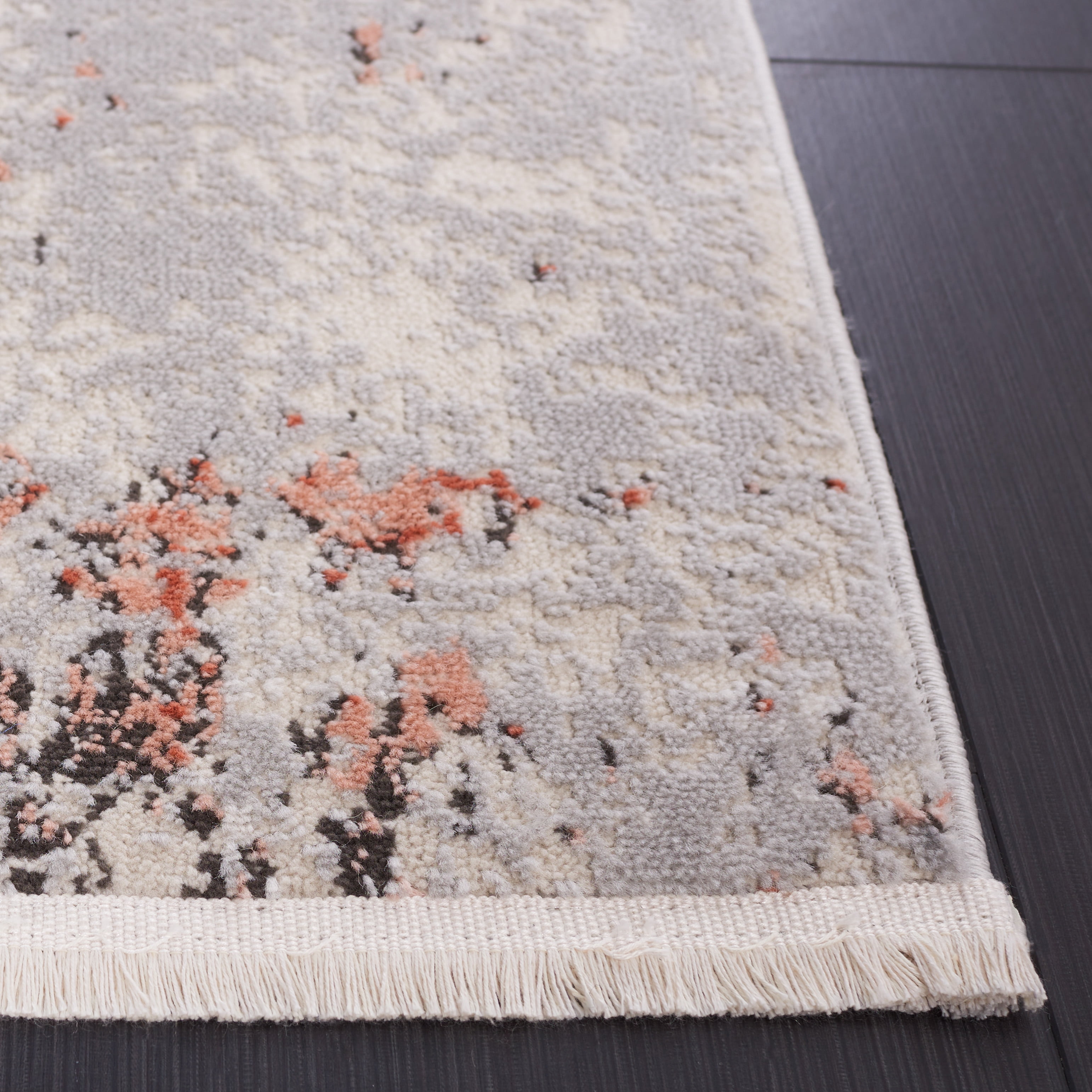 SAFAVIEH Shivan Abigail Abstract Area Rug, Grey/Rose, 5'3" x 7'6"
