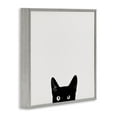 thumbnail image 4 of Stupell Industries Black Cat Peeking From Below Animals & Insects Painting Gray Framed Art Print Wall Art, 24 x 24, 4 of 9